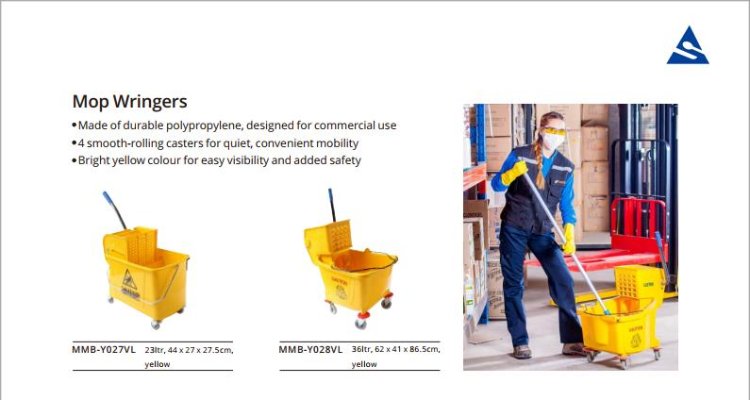 Sunnex Polypropylene Mop Wringers ad Commercial Usus