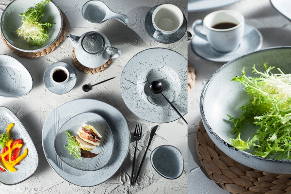 Sunnex Grey Color Porcelain Dinnerware