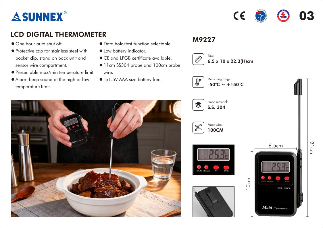 SUNNEX LCD Thermometrum Digital