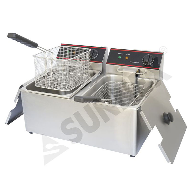 Commercial duae obterere electrica fryer