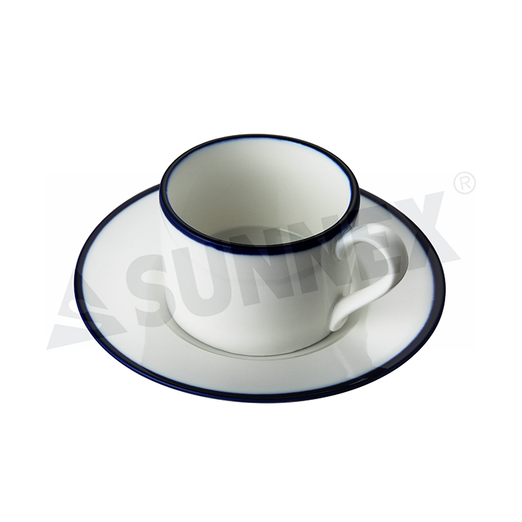 Legio Cup In Coffee blue Rim