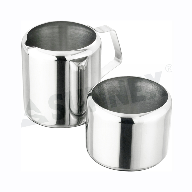 Aliquam Steel Jug Lac lactis, Set et Bowl